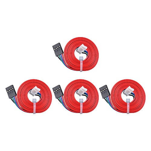4pcs 스테퍼 모터 4 와이어 피치 커넥터가있는 1m 케이블