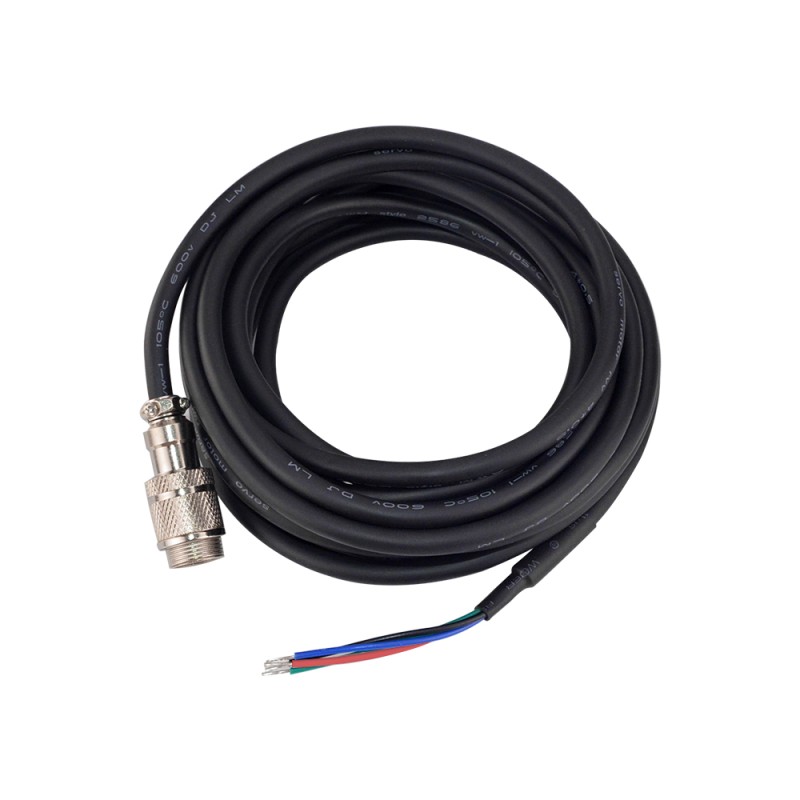 Nema 23 및 24 폐쇄 루프 스테퍼 모터용 GX16 항공 커넥터가 있는 4.7m(185) AWG20 모터 연장 케이블