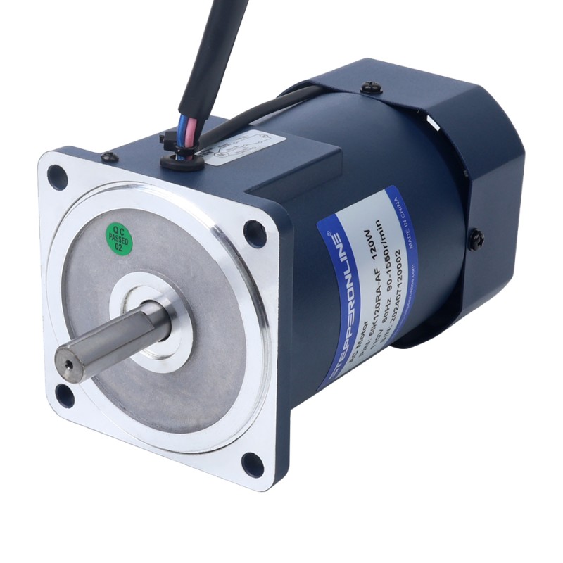 120W 110VAC 60Hz 90-1550RPM 0.72Nm(101.96oz.in) 플랜지 90mm 단상 AC 가변 속도 모터 - 5IK120RA-AF | StepperOnline
