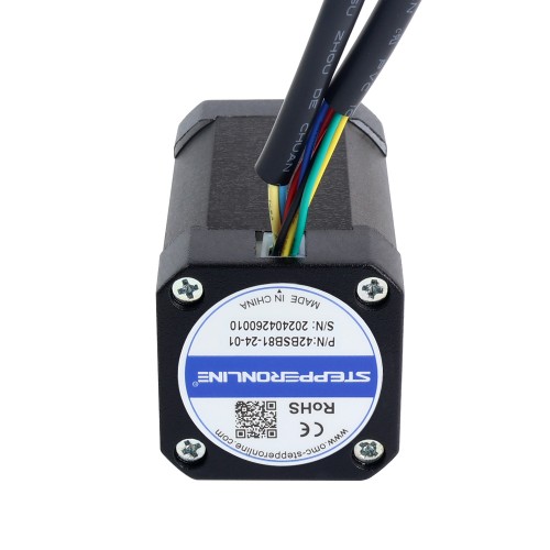 24V 3000RPM 0.19Nm 60W 3.60A 42x42x81mm BLDC 모터 - 42BSB81-24-01 | StepperOnline