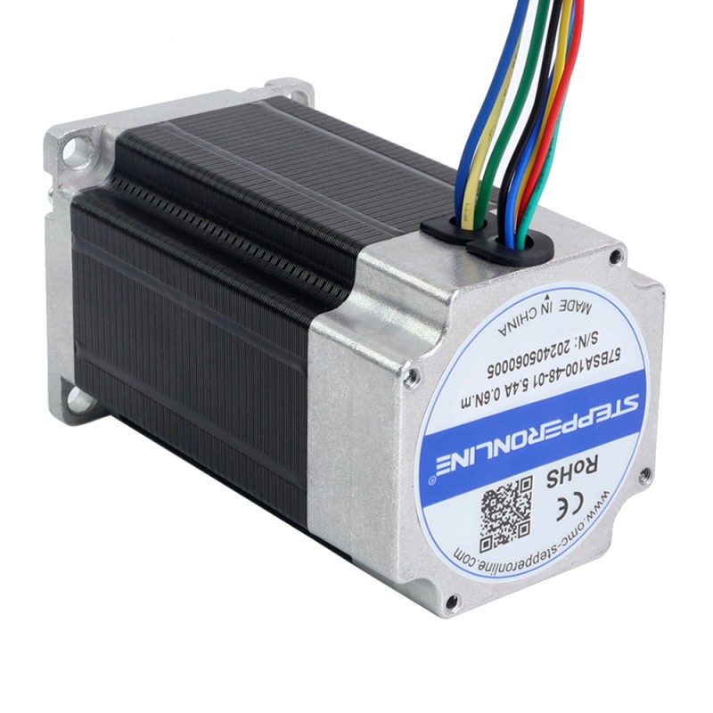 48V 3000RPM 0.6Nm 188W 5.40A 57x57x100mm BLDC 모터 - 57BSA100-48-01 | StepperOnline