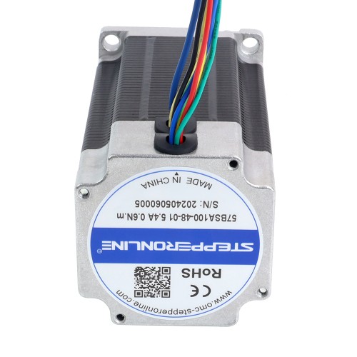 48V 3000RPM 0.6Nm 188W 5.40A 57x57x100mm BLDC 모터 - 57BSA100-48-01 | StepperOnline