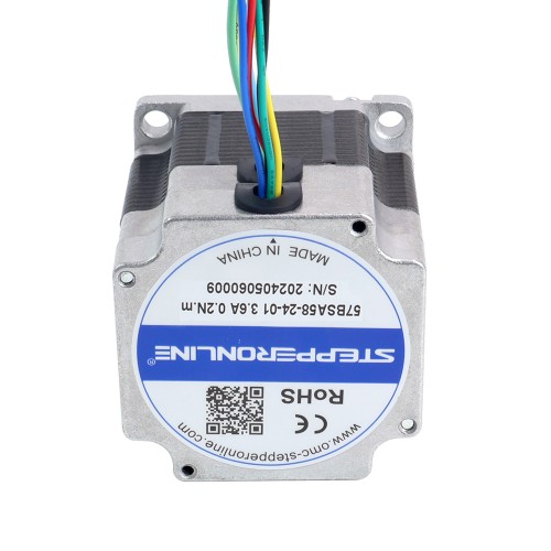 24V 3000RPM 0.2Nm 63W 3.60A 57x57x58mm BLDC 모터 - 57BSA58-24-01 | StepperOnline