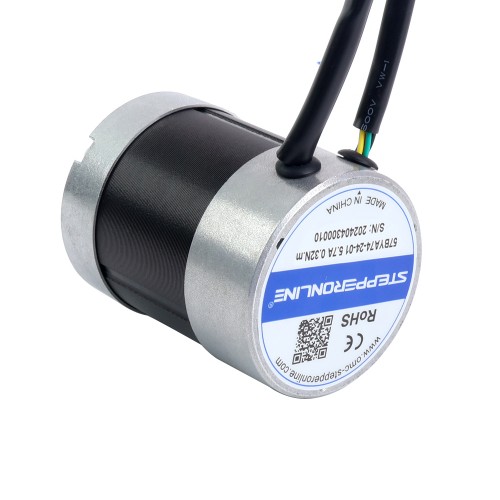 24V 3000RPM 0.32Nm 101W 5.70A Φ57x73.5mm BLDC 모터 - 57BYA74-24-01 | StepperOnline