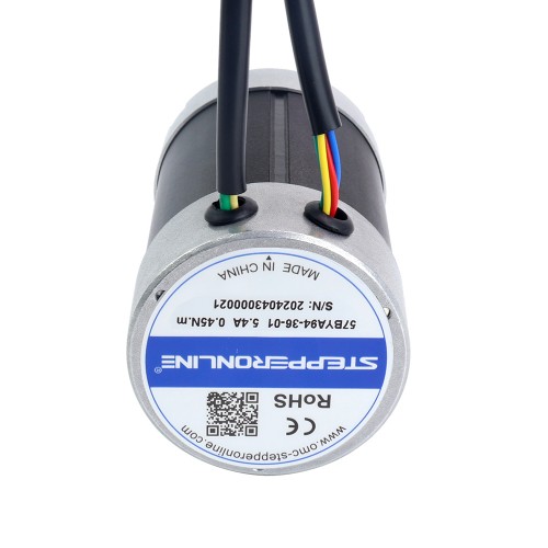 36V 3000RPM 0.45Nm 141W 5.40A Φ57x93.5mm BLDC 모터 - 57BYA94-36-01 | StepperOnline