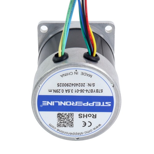 36V 3000RPM 0.29Nm 91W 3.50A 57x57x73.5mm BLDC 모터 - 57BYB74-36-01 | StepperOnline