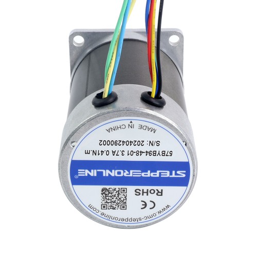 48V 3000RPM 0.41Nm 129W 3.70A 57x57x93.5mm BLDC 모터 - 57BYB94-48-01 | StepperOnline 48V 3000RPM 0.41Nm 129W 3.70A 57x57x93.5mm BLDC 모터 - 57BYB94-48-01 | StepperOnline