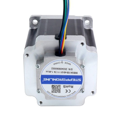 48V 3000RPM 1.4Nm 440W 11.70A 86x86x108mm BLDC 모터 - 86BSA108-48-01 | StepperOnline