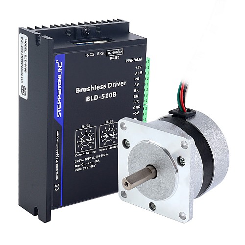 브러시리스 DC 모터 및 드라이버 키트 25W 36V 4400RPM 0.055Nm(7.79oz.in) - K-510B36-25W | StepperOnline 브러시리스 DC 모터 및 드라이버 키트 25W 36V 4400RPM 0.055Nm(7.79oz.in) - K-510B36-25W | StepperOnline