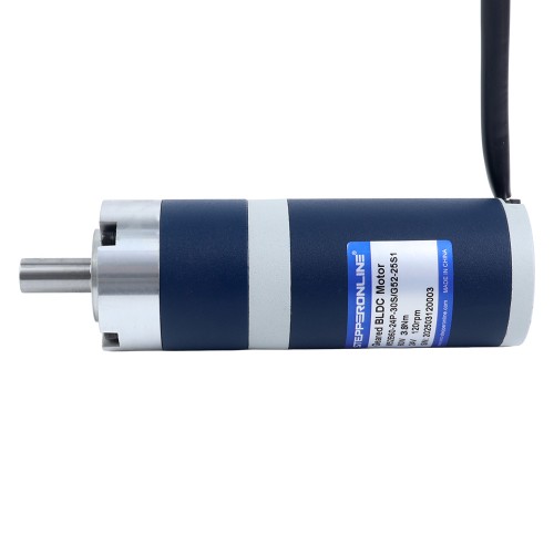 24V 60W 120RPM 기어드 브러시리스 DC 모터 3.80Nm(538.12oz.in) 25:1 플래너터리 기어박스 - M52B60-24P-30S/G52-25S1 | StepperOnline