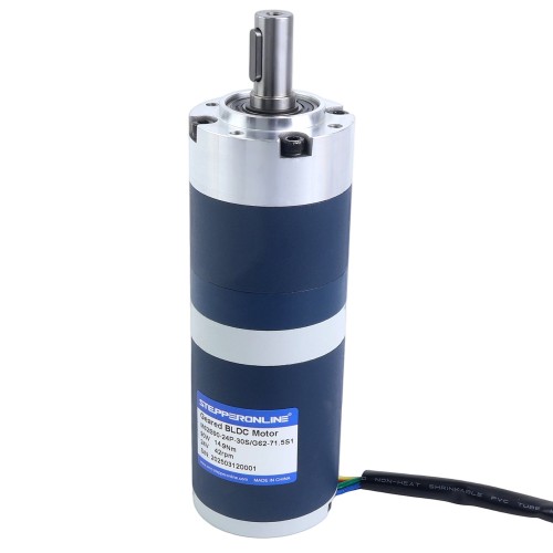 24V 90W 41.9RPM 기어드 브러시리스 DC 모터 14.90Nm(2110.01oz.in) 71.5:1 플래너터리 기어박스 - M62B90-24P-30S/G62-71.5S1 | StepperOnline
