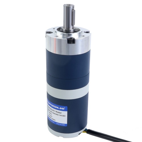 24V 200W 21RPM 기어드 브러시리스 DC 모터 67.00Nm(9487.98oz.in) 144.5:1 플래너터리 기어박스 - M82B200-24P-30S/G82-144.5S1 | StepperOnline