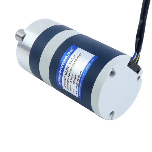 24V 200W 560RPM 기어드 브러시리스 DC 모터 3.10Nm(439.00oz.in) 5.36:1 플래너터리 기어박스 - M82B200-24P-30S/G82-5.36S1 | StepperOnline