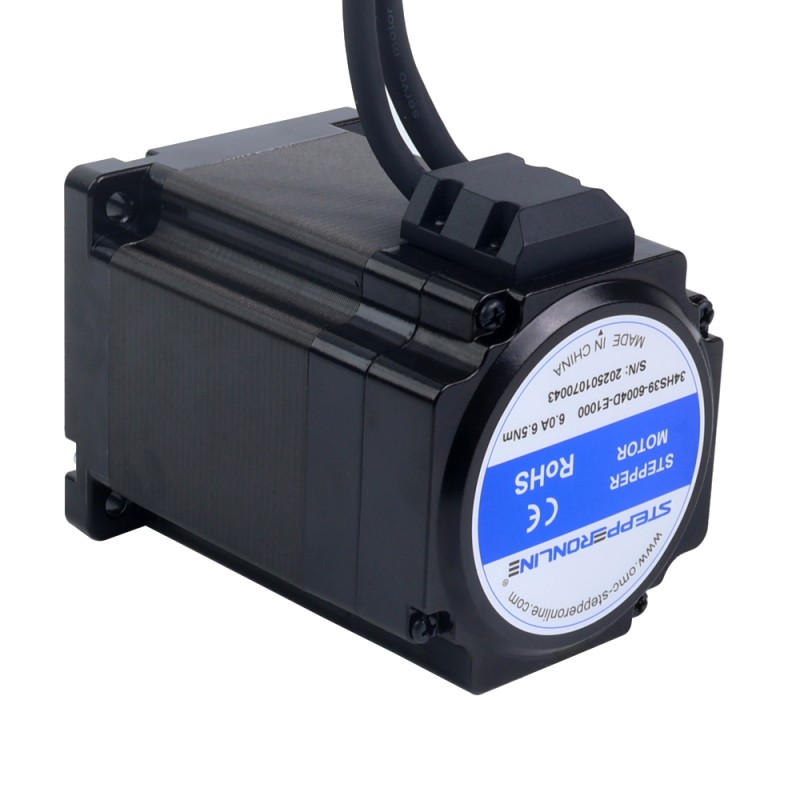 S 시리즈 Nema 34 클로즈드 루프 스테퍼 모터 6.50Nm(920.48oz.in) 인코더 1000PPR(4000CPR) - 34HS39-6004D-E1000 | StepperOnline