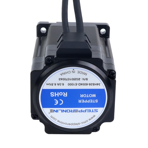S 시리즈 Nema 34 클로즈드 루프 스테퍼 모터 6.50Nm(920.48oz.in) 인코더 1000PPR(4000CPR) - 34HS39-6004D-E1000 | StepperOnline