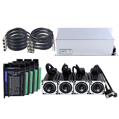 TS 시리즈 4축 3.0Nm(424.83oz.in) Nema 24 폐쇄 루프 스테퍼 키트(전원 공급 장치 포함 )