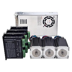 3축 스테퍼 CNC 키트 3.0Nm(425oz.in) 4.2A Nema 23 스테퍼 모터 및 드라이버 DM556T 및 48V 전원 공급 장치