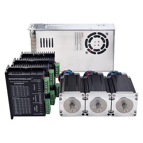 3축 스테퍼 CNC 키트 3.0Nm(425oz.in) 4.2A Nema 23 스테퍼 모터 및 드라이버 DM556T 및 48V 전원 공급 장치