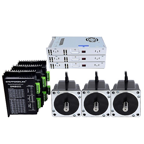 3축 스테퍼 CNC 키트 8.0Nm(1132.89oz.in) Nema 34 스테퍼 모터 및 드라이버 및 60V 전원 공급 장치