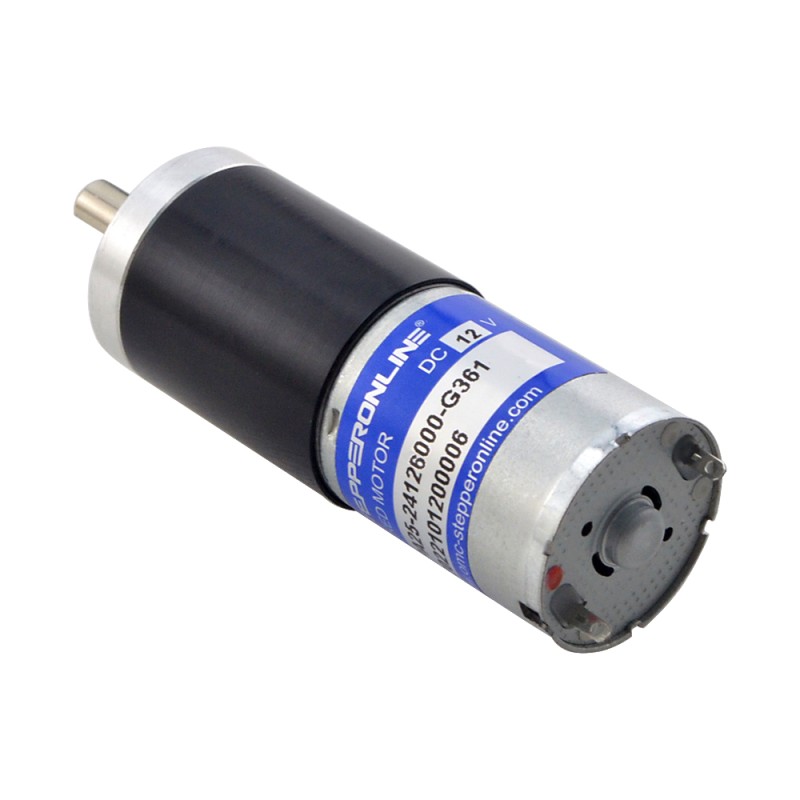 CN 세일중 - 브러시 12V DC 기어 모터6.5Kg.cm/12RPM w/ 361:1 유성 기어박스 - CN-PA25-24126000-G361 | StepperOnline