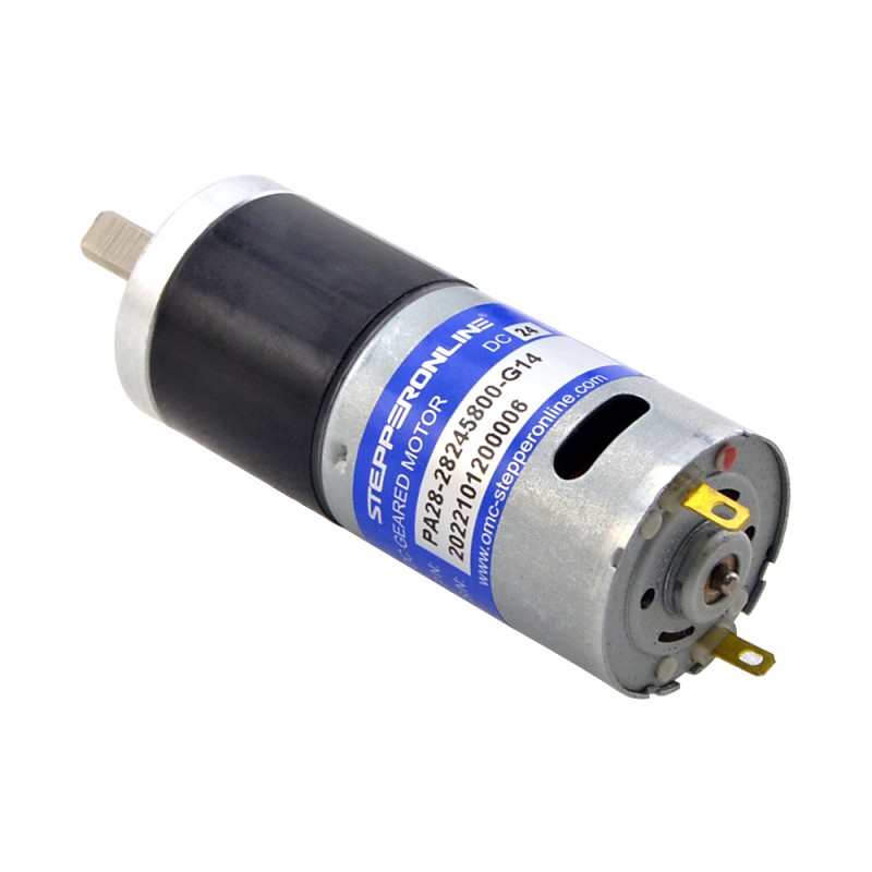 CN 세일중 - 브러시 24V DC 기어 모터0.57Kg.cm/334RPM w/ 13.7:1 유성 기어박스 - CN-PA28-28245800-G14 | StepperOnline CN 세일중 - 브러시 24V DC 기어 모터0.57Kg.cm/334RPM w/ 13.7:1 유성 기어박스 - CN-PA28-28245800-G14 | StepperOnline
