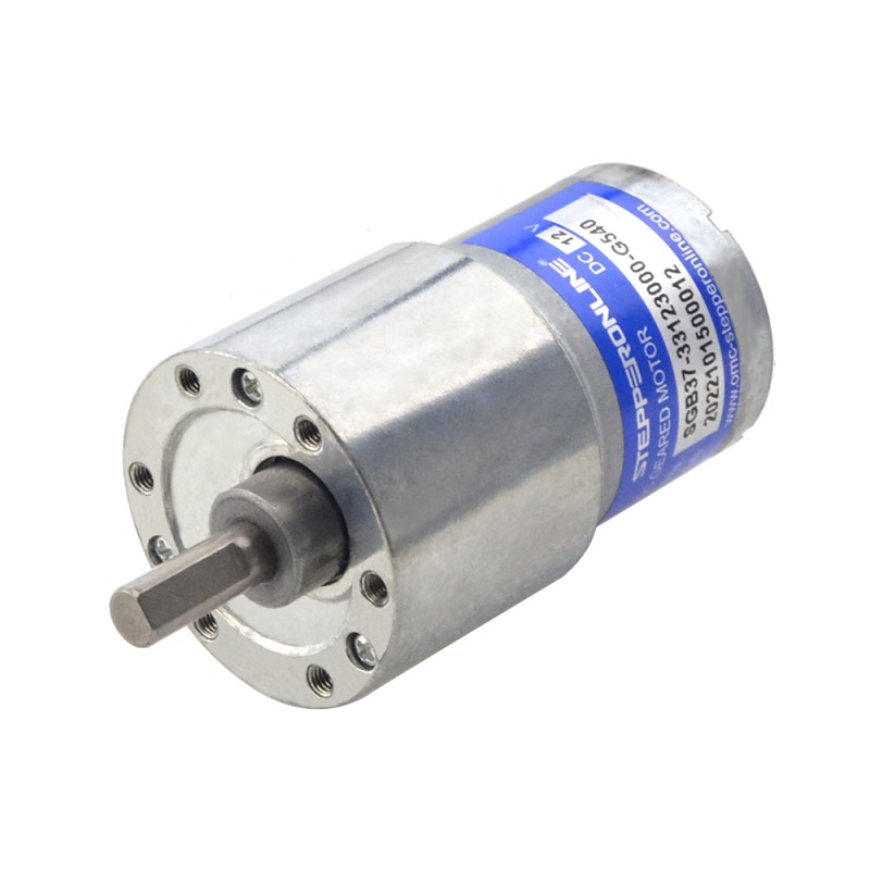 브러시드 12V DC 기어 모터 12Kg.cm/4.4RPM 540:1 스퍼 기어박스