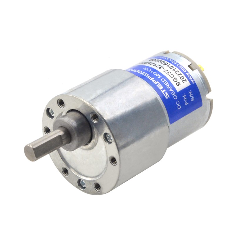 CN 세일중 - 브러시드 12V DC 기어 모터 3.5Kg.cm/41RPM 90:1 스퍼 기어박스 - CN-SGC37-32125000-G90 | StepperOnline