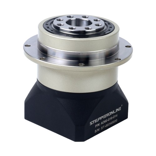 서보 모터 IP65용 AD 시리즈 60mm 10:1 헬리컬 유성 기어박스 백래시 3arcmin - AD60-G10-D14 | StepperOnline