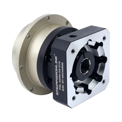 서보 모터 IP65용 AD 시리즈 90mm 5:1 헬리컬 유성 기어박스 백래시 3arcmin - AD90-G5-D19 | StepperOnline