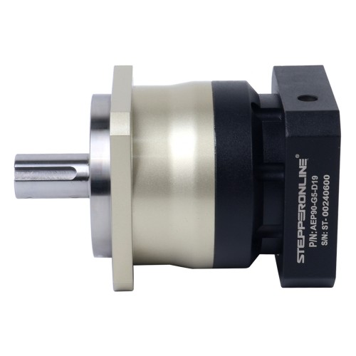 서보 모터 IP65용 AEP 시리즈 90mm 5:1 헬리컬 유성 기어박스 백래시 5arcmin - AEP90-G5-D19 | StepperOnline