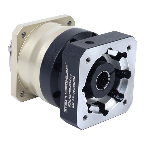 서보 모터 IP65용 AEP 시리즈 90mm 5:1 헬리컬 유성 기어박스 백래시 5arcmin - AEP90-G5-D19 | StepperOnline