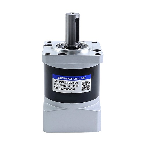 MGL 시리즈 행성 기어박스 기어비 20:1 백래시 45arc-min 8mm 샤프트 표준 Nema 23 스테퍼 모터 - MGL23-G20-D8 | StepperOnline