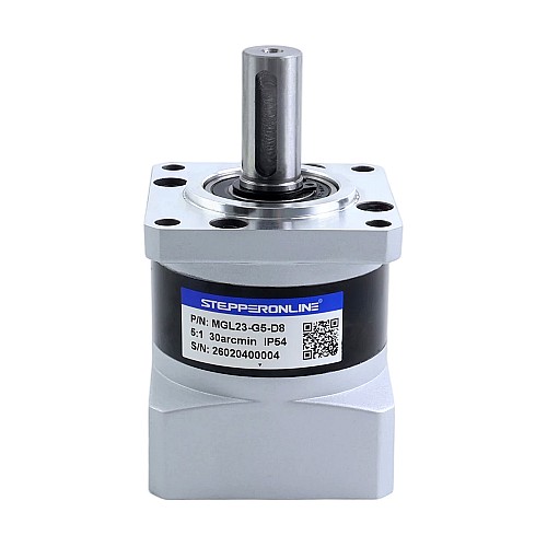 MGL 시리즈 행성 기어박스 기어비 5:1 백래시 30arc-min 8mm 샤프트 표준 Nema 23 스테퍼 모터 - MGL23-G5-D8 | StepperOnline