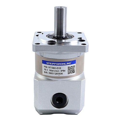 서보 모터용 RTG 시리즈 60mm 10:1 직각 유성 기어박스 백래시 10arc-min - RTG60-G10 | StepperOnline