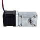 Nema 17 스테퍼 모터 L=39mm 1.68A 기어비 40:1 사각 웜 기어박스 - 17HS15-1684S-WG40 | StepperOnline