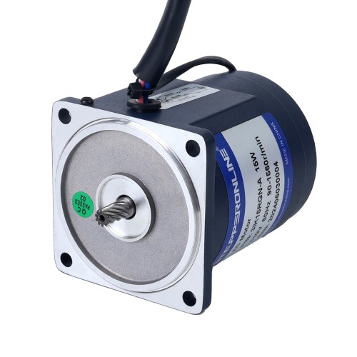 15W 110VAC 60Hz 6-103.33RPM 1.11Nm(157.19oz.in) 플랜지 70mm 스퍼 기어박스 단상 AC 가변 속도 모터 - 3IK15RGN-A/3GN15K | StepperOnline