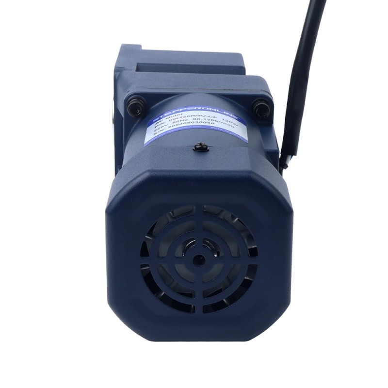 120W 220VAC 50Hz 4.5-67.5RPM 12.00Nm(1699.32oz.in) 플랜지 90mm 직각 기어박스 단상 AC 가변 속도 모터 - 5IK120RGU-CF/5GU20RC | StepperOnline