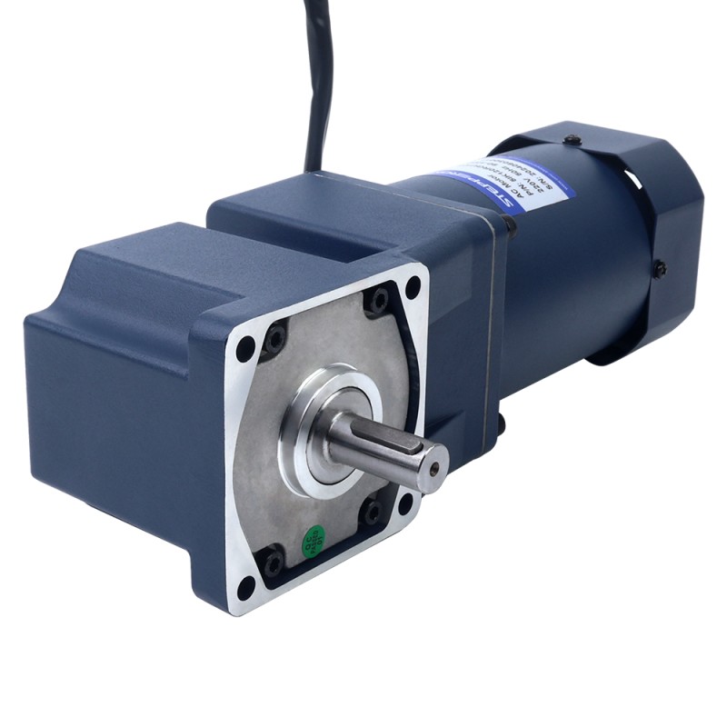 120W 220VAC 50Hz 9-135RPM 6.20Nm(877.98oz.in) 플랜지 90mm 직각 기어박스 단상 AC 가변 속도 모터 - 5IK120RGU-CF/5GU10RT | StepperOnline