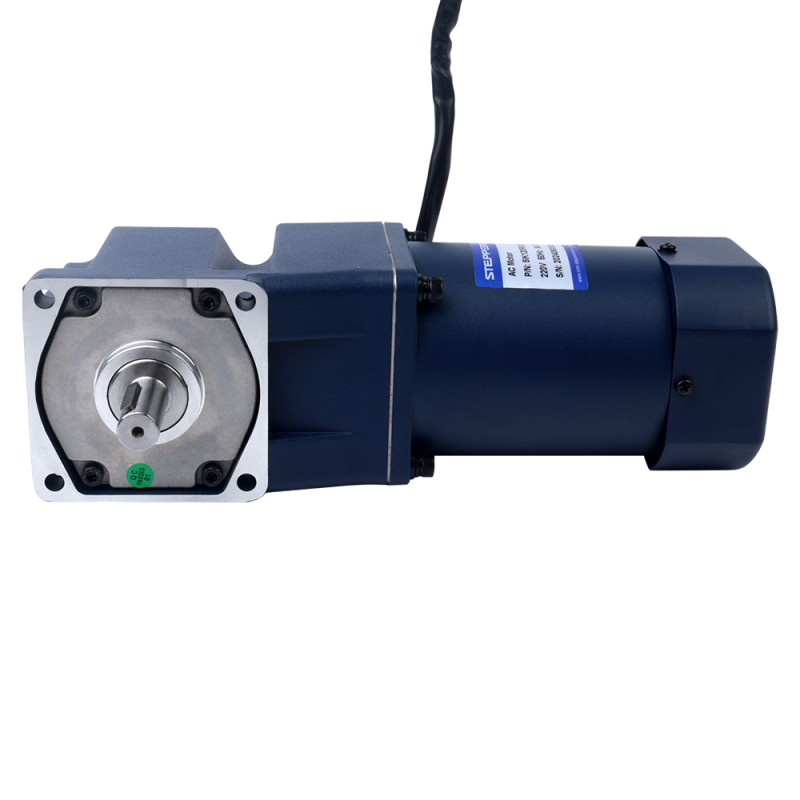 120W 220VAC 50Hz 9-135RPM 6.20Nm(877.98oz.in) 플랜지 90mm 직각 기어박스 단상 AC 가변 속도 모터 - 5IK120RGU-CF/5GU10RT | StepperOnline