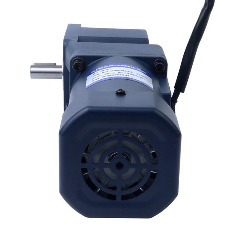 120W 220VAC 50Hz 9-135RPM 6.20Nm(877.98oz.in) 플랜지 90mm 직각 기어박스 단상 AC 가변 속도 모터 - 5IK120RGU-CF/5GU10RT | StepperOnline