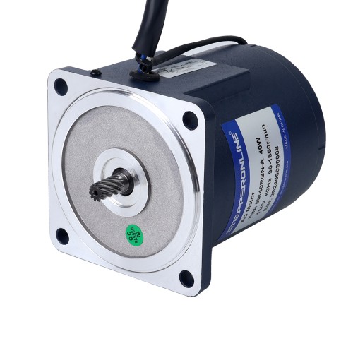 40W 110VAC 60Hz 9-155RPM 1.88Nm(266.23oz.in) 플랜지 90mm 스퍼 기어박스 단상 AC 가변 속도 모터 - 5IK40RGN-A/5GN10K | StepperOnline