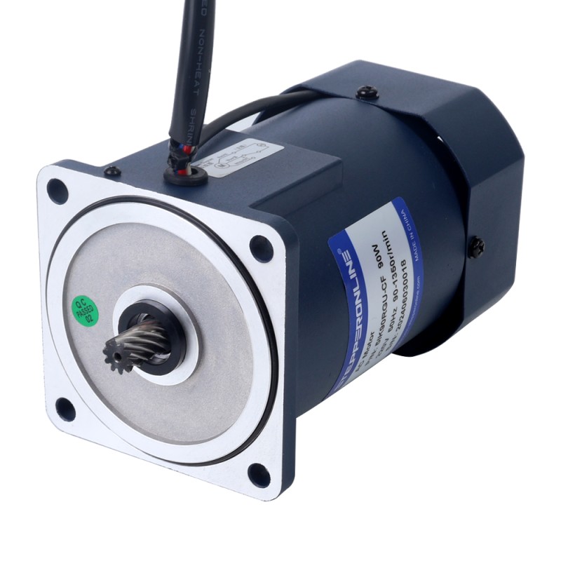 90W 220VAC 50Hz 9-135RPM 4.60Nm(651.41oz.in) 플랜지 90mm 직각 기어박스 단상 AC 가변 속도 모터 - 5IK90RGU-CF/5GU10RT | StepperOnline