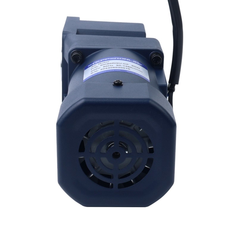 90W 110VAC 60Hz 0.5-8.61RPM 40.00Nm(5664.4oz.in) 플랜지 90mm 직각 기어박스 단상 AC 가변 속도 모터 - 5IK90RGU-AF/5GU180RC | StepperOnline