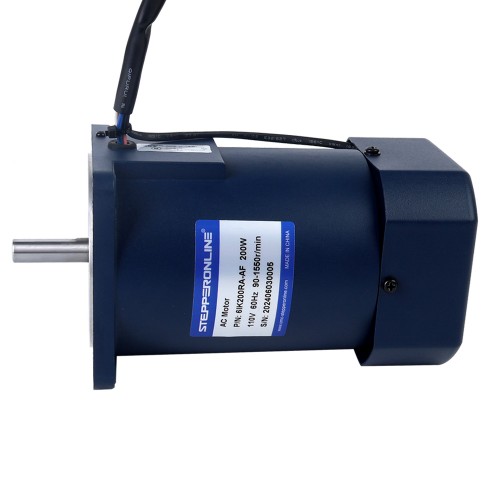 200W 110VAC 60Hz 90-1550RPM 1.20Nm(169.93oz.in) 플랜지 104mm 단상 AC 가변 속도 모터 - 6IK200RA-AF | StepperOnline