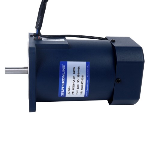 200W 220VAC 50Hz 90-1350RPM 1.45Nm(205.33oz.in) 플랜지 104mm 단상 AC 가변 속도 모터 - 6IK200RA-CF | StepperOnline