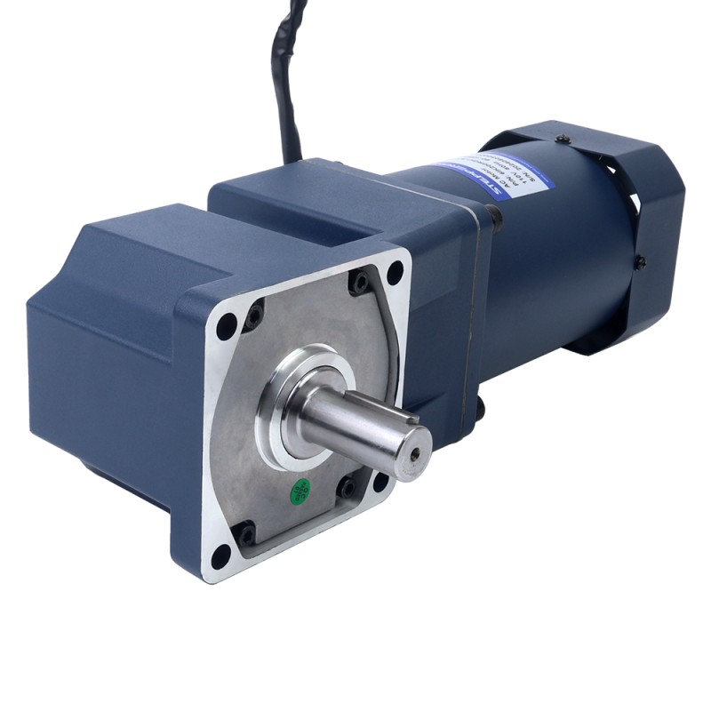 200W 110VAC 60Hz 0.9-15.5RPM 60.00Nm(8496.6oz.in) 플랜지 104mm 직각 기어박스 단상 AC 가변 속도 모터 - 6IK200RGU-AF/6GU100RT | StepperOnline