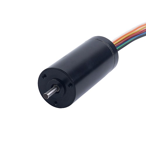 48V 23.5mNm 25.84W 0.67A 라운드 Ф22x45mm 브러시리스 코어리스 모터 - 22CL45-48-P2-10500 | StepperOnline