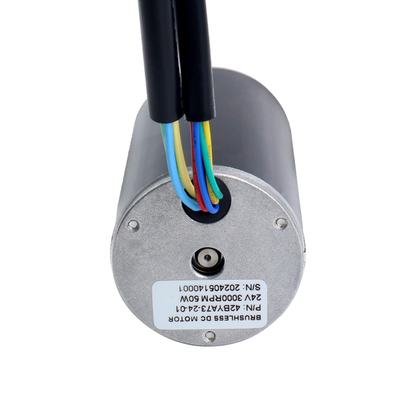 24V 3000RPM 0.16Nm 50W 3.30A Φ42x73mm BLDC 모터 - 42BYA73-24-01 | StepperOnline
