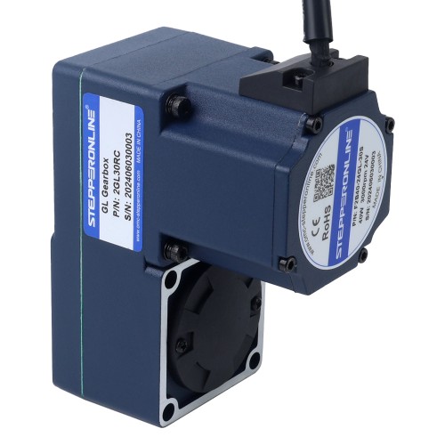 24V 40W 100RPM 2.80Nm(396.51oz.in) 30:1 기어드 브러시리스 DC 모터 중공축 병렬 기어박스 - F2B40-24GL-30S/2GL30RC | StepperOnline UK