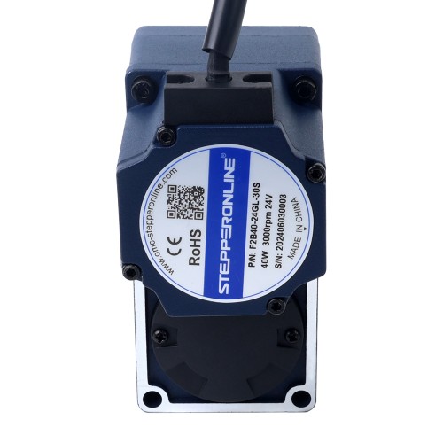 24V 40W 100RPM 2.80Nm(396.51oz.in) 30:1 기어드 브러시리스 DC 모터 중공축 병렬 기어박스 - F2B40-24GL-30S/2GL30RC | StepperOnline UK